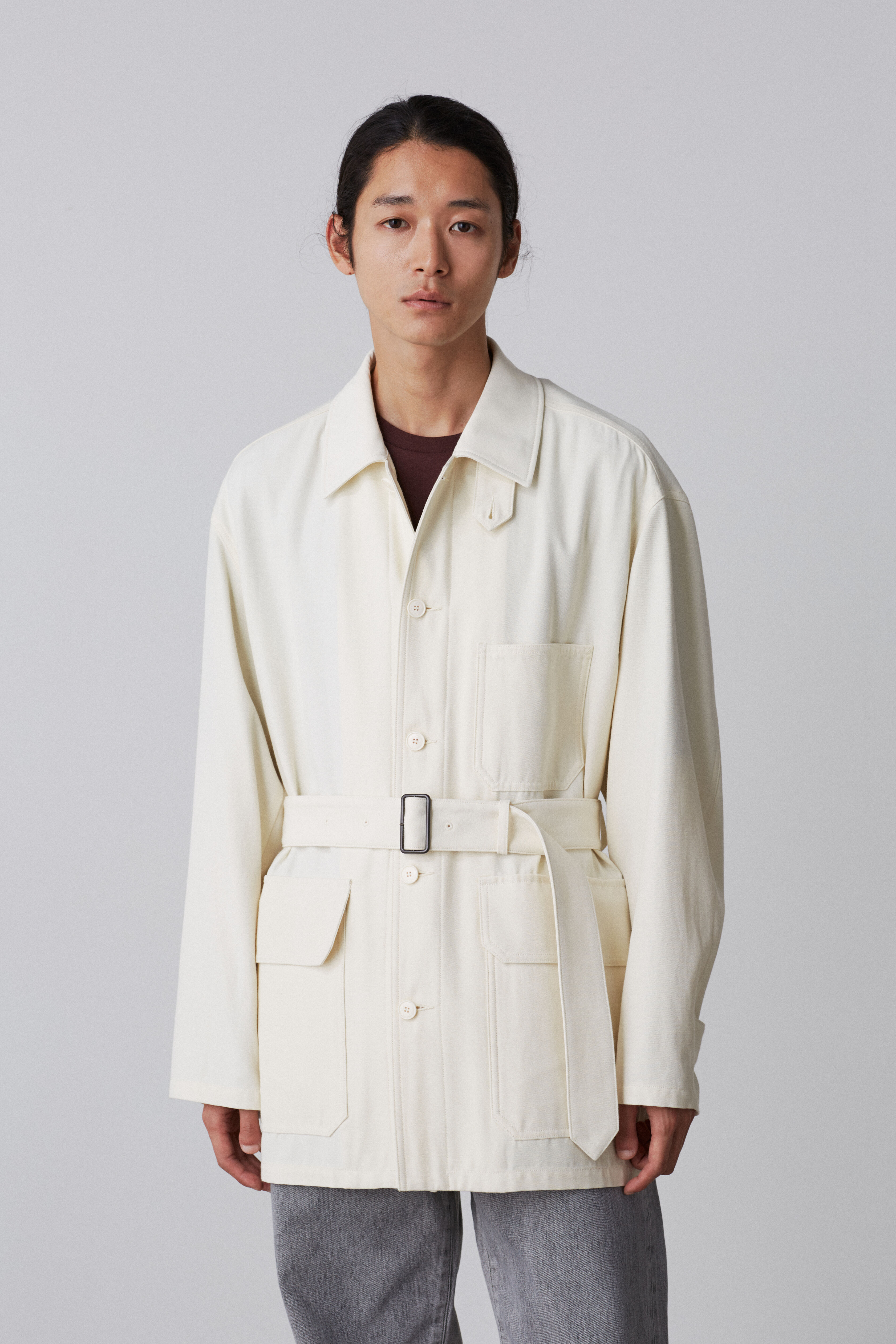 YLEVE 「YLEVE / VISCOSE COTTON COVERALL JACKET」|ブルゾン・スタジャン|