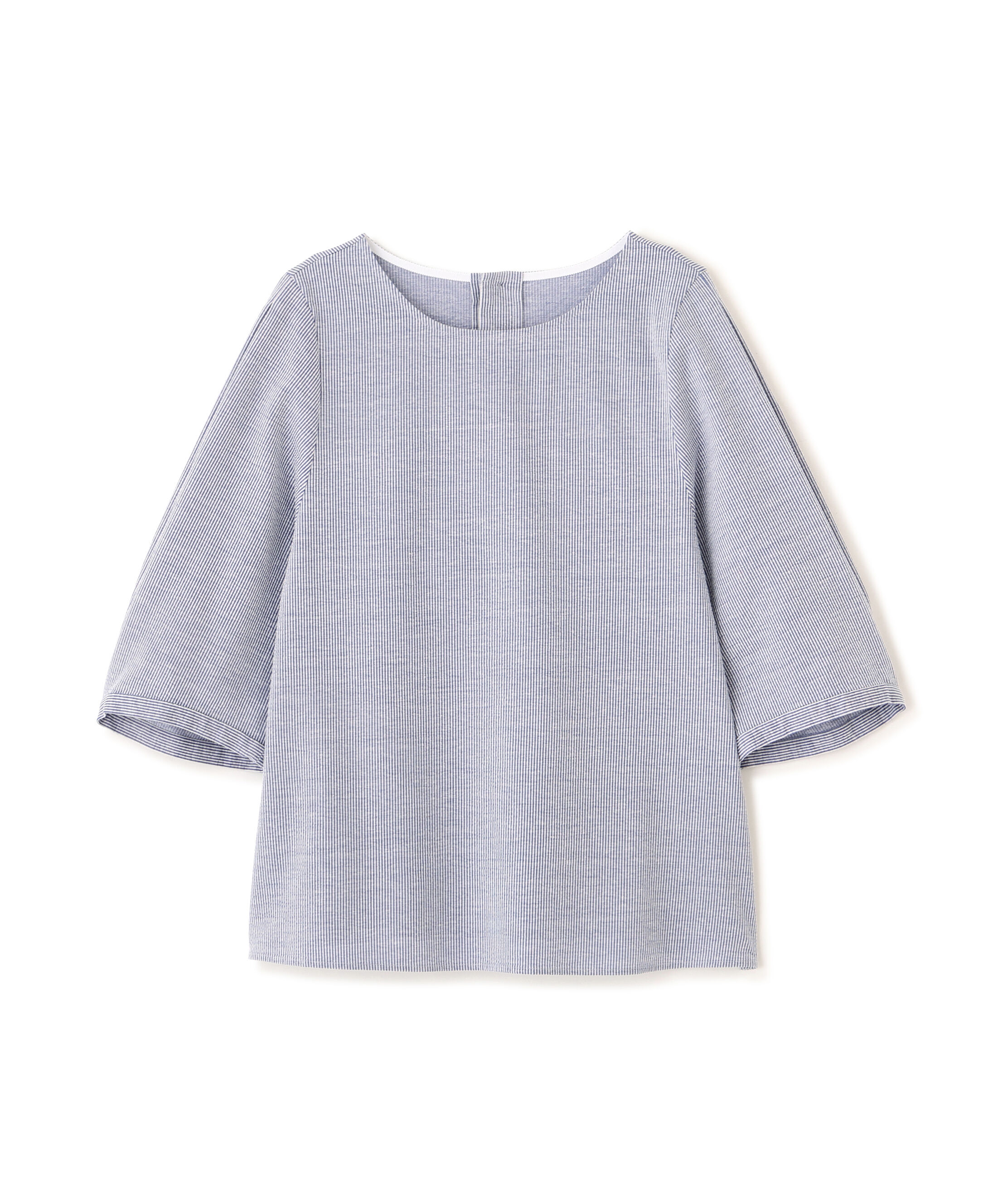  「◆《接触冷感 / 洗える》 ジャカードストライプクルーネックプルオーバー」|Tシャツ・カットソー|