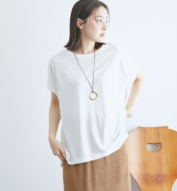 Doux archives「【吸水速乾】フレンチスリーブＴｅｅ」|タンクトップ|OFF WHITE