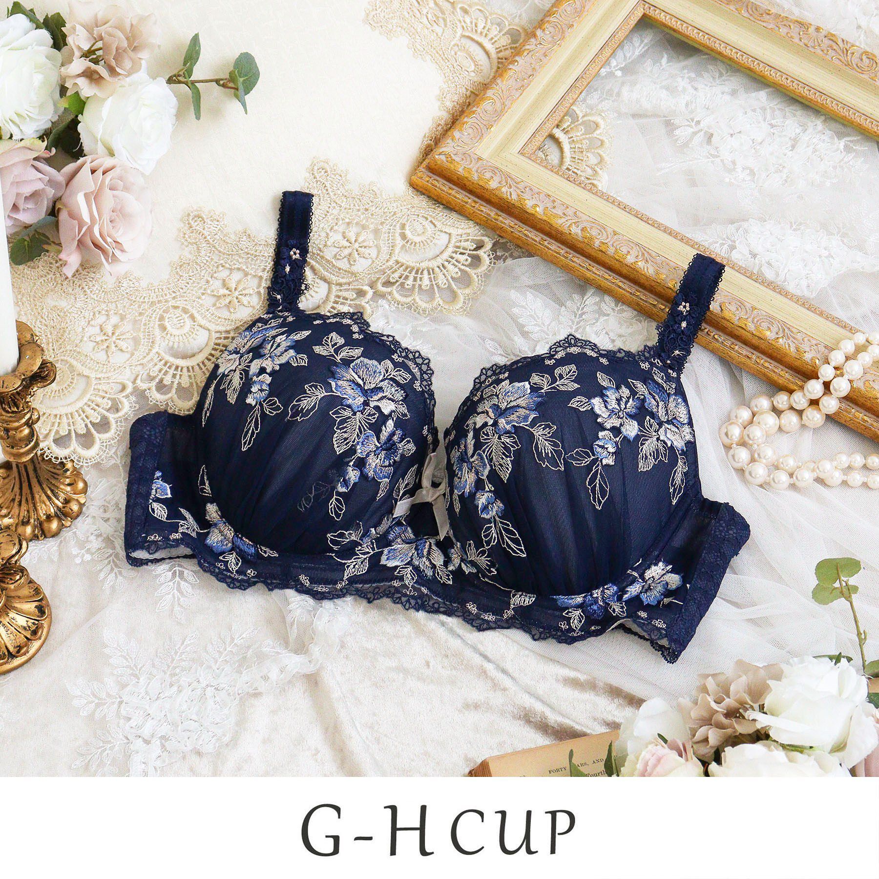 Risa Magli「マルレーン ブラジャー (G-H) ＜S Make Type＞」|インナー|ネイビー(094)