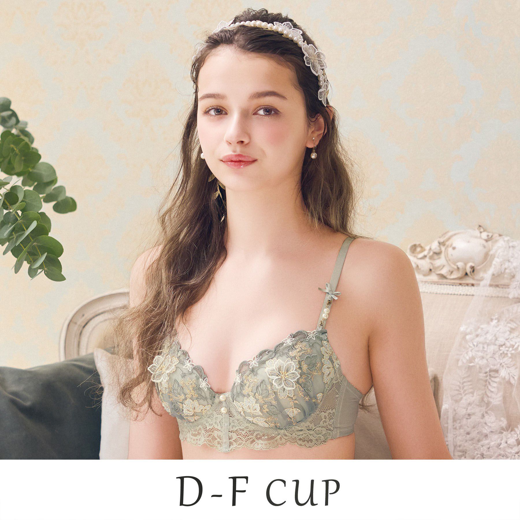 Risa Magli「ディアンタ ブラジャー (D-F) ＜Sweet Rich（スウィートリッチ）＞」|インナー|カーキ(027)