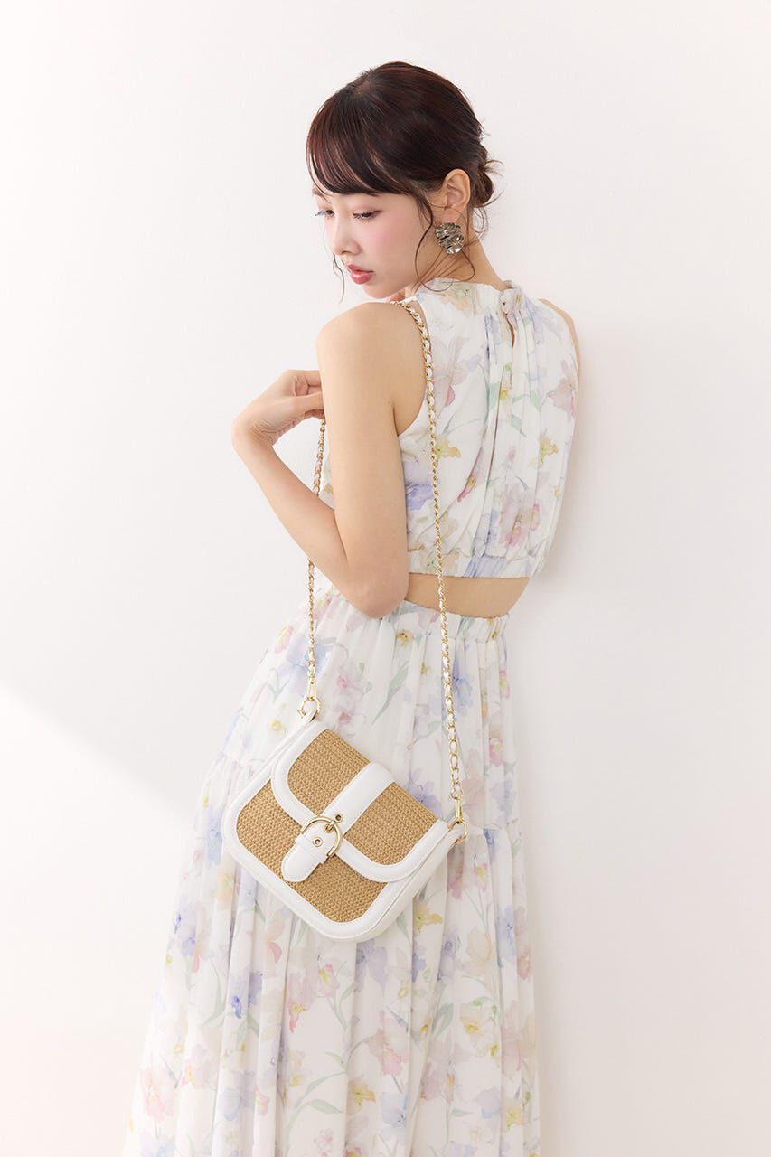 rienda「ホルターネックギャザーフレアワンピース」|ワンピース|