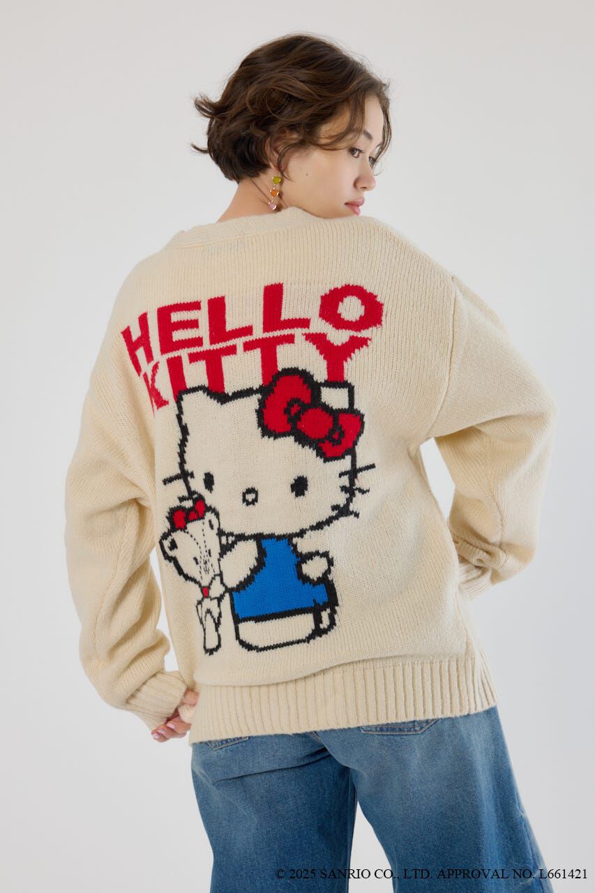RODEO CROWNS「(サンリオキャラクターズ)KITTY カーディガン」|カーディガン|O/WHT1