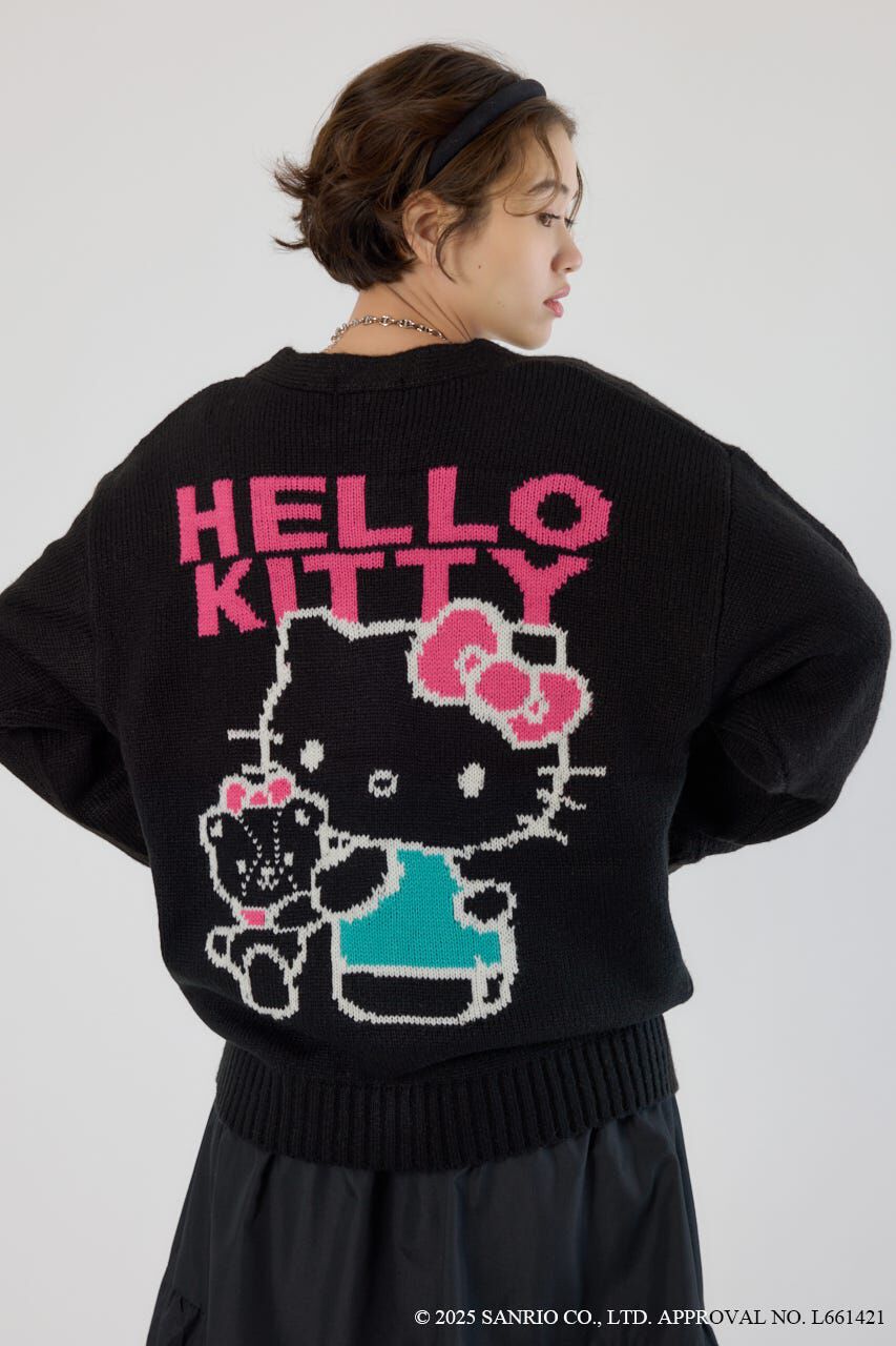 RODEO CROWNS「(サンリオキャラクターズ)KITTY カーディガン」|カーディガン|BLK