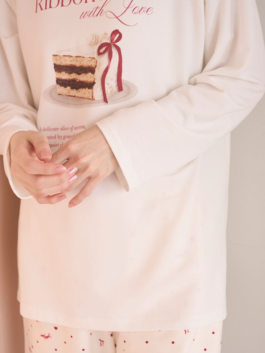 SNIDEL HOME「ケーキモチーフロングTシャツ」|ルームウェア|