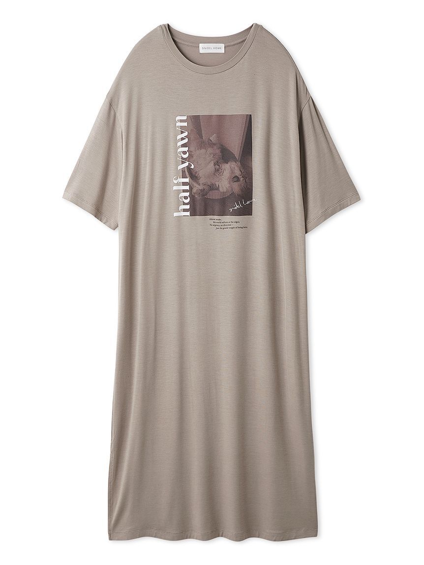 SNIDEL HOME「【接触冷感】ネコＴシャツワンピース」|ルームウェア|
