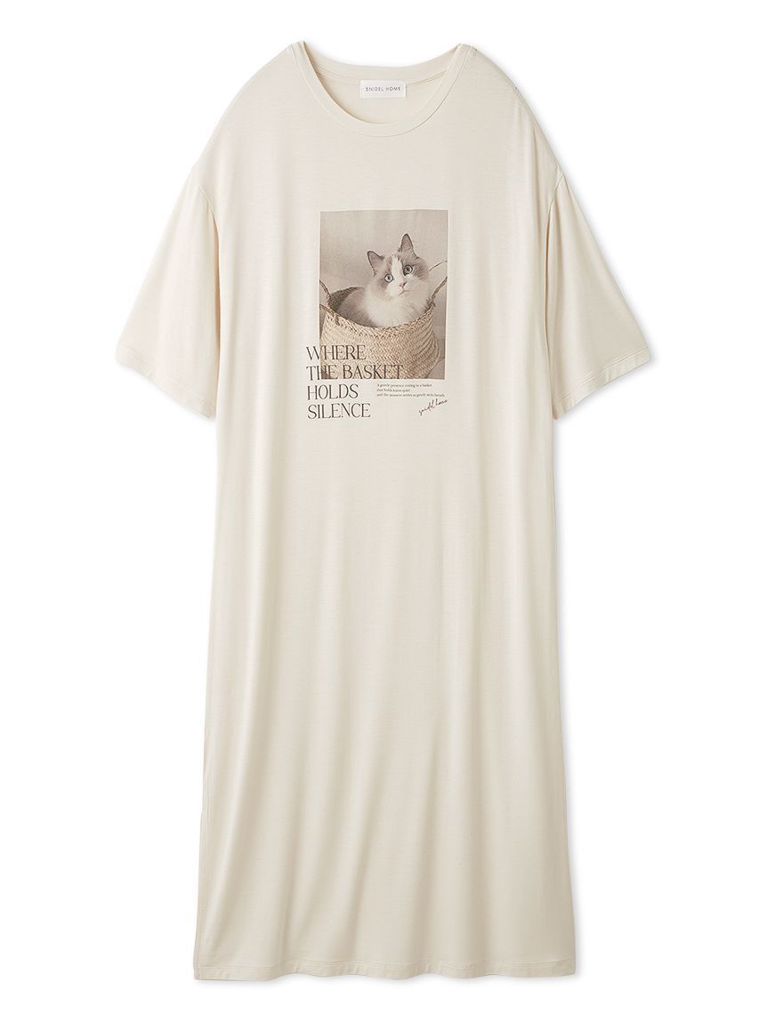 SNIDEL HOME「【接触冷感】ネコＴシャツワンピース」|ルームウェア|