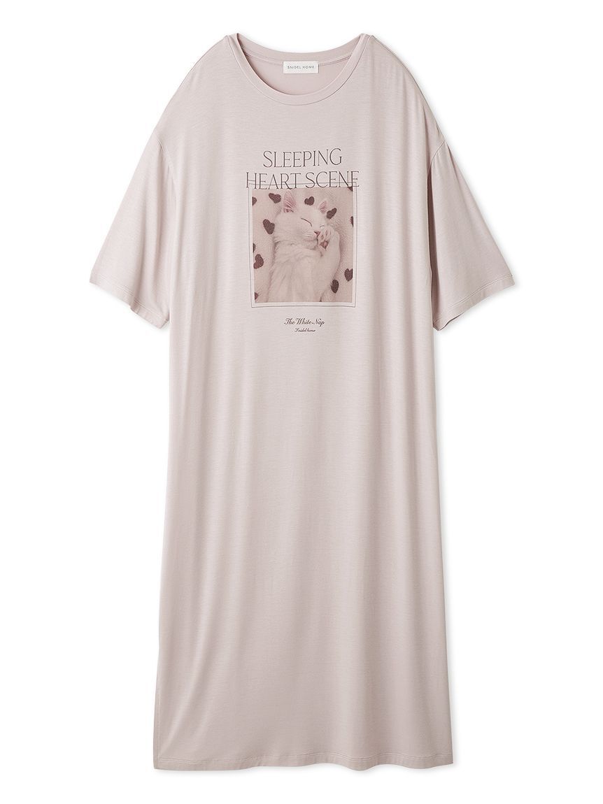 SNIDEL HOME「【接触冷感】ネコＴシャツワンピース」|ルームウェア|