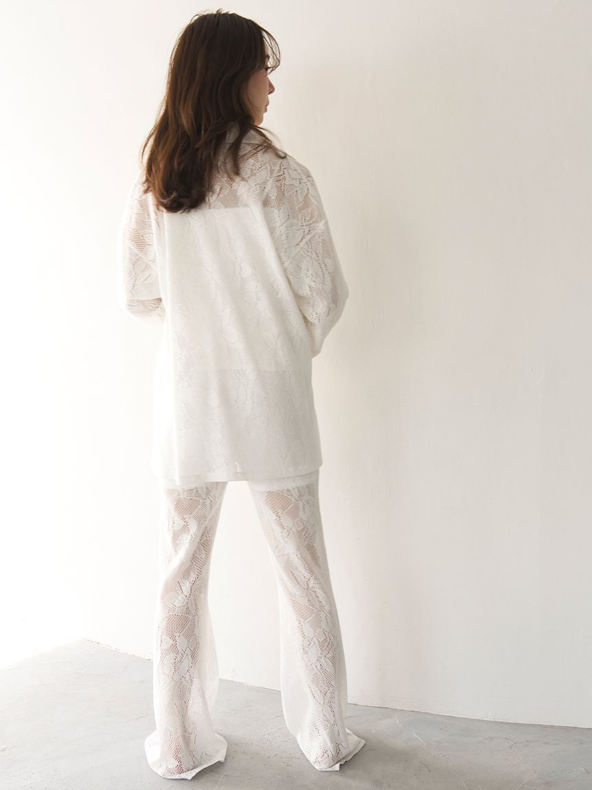 SNIDEL HOME「カーテンレースフレアパンツ」|ルームウェア|