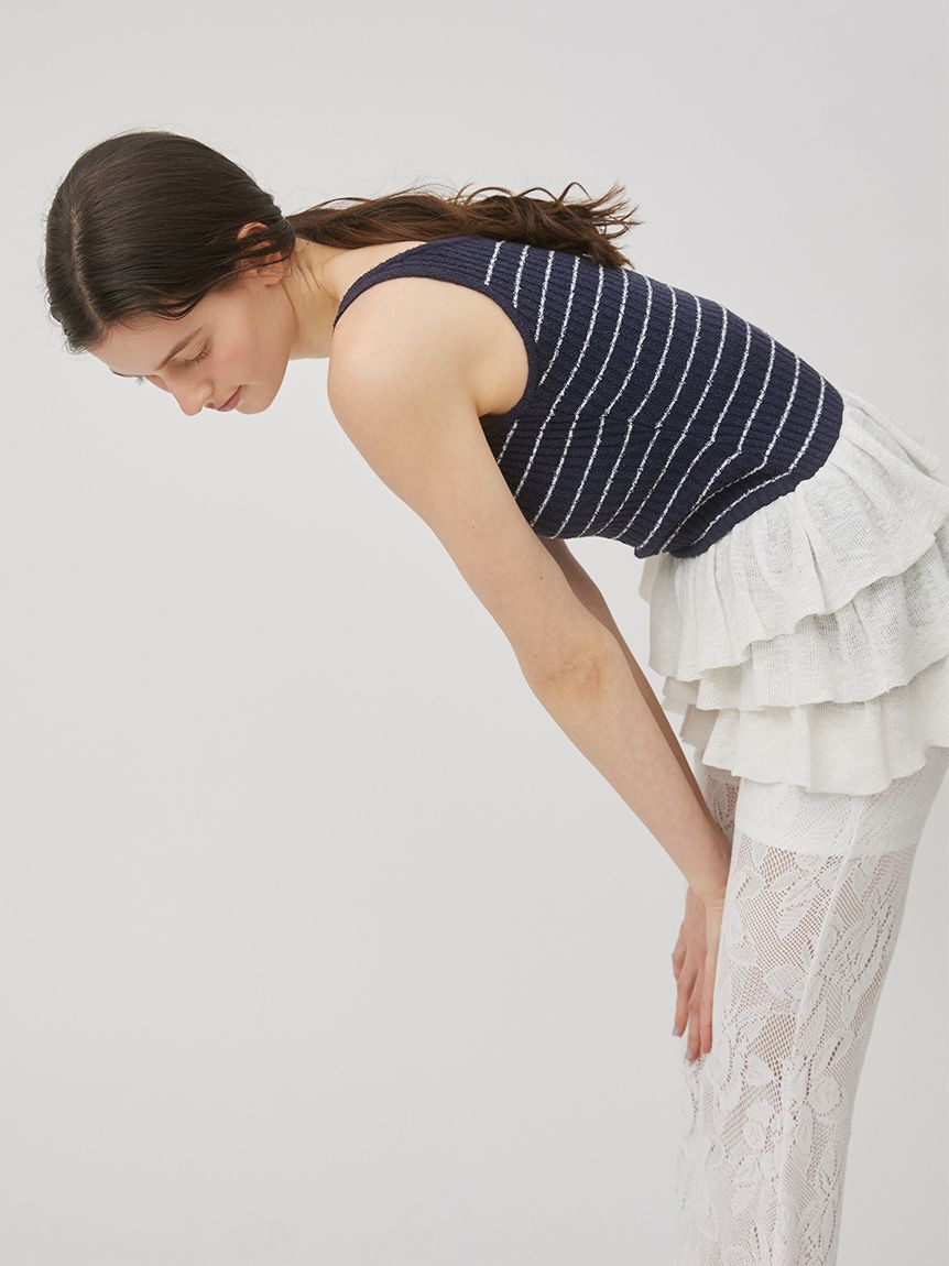 SNIDEL HOME「カーテンレースフレアパンツ」|ルームウェア|
