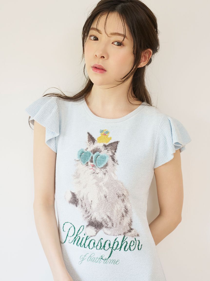 SNIDEL HOME「セレブバスキャットニットワンピース」|ルームウェア|