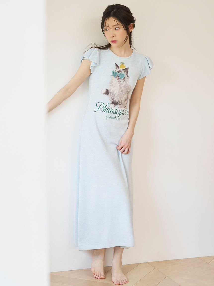 SNIDEL HOME「セレブバスキャットニットワンピース」|ルームウェア|LBLU