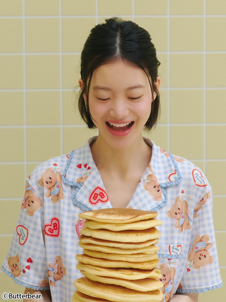 SNIDEL HOME「【WEB限定】【セット商品】【BUTTERBEAR】開襟シャツ＆カットロングパンツSET」|ルームウェア|