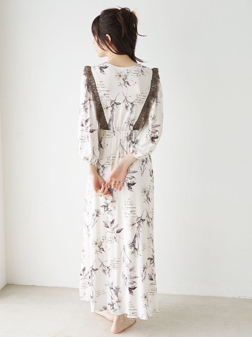 SNIDEL HOME「カシュクールレースカップインワンピース」|ルームウェア|