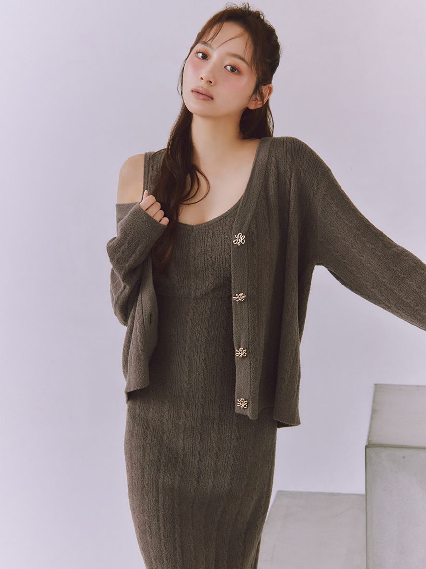 SNIDEL HOME「【Creamy】ケーブルニットワンピース」|ルームウェア|