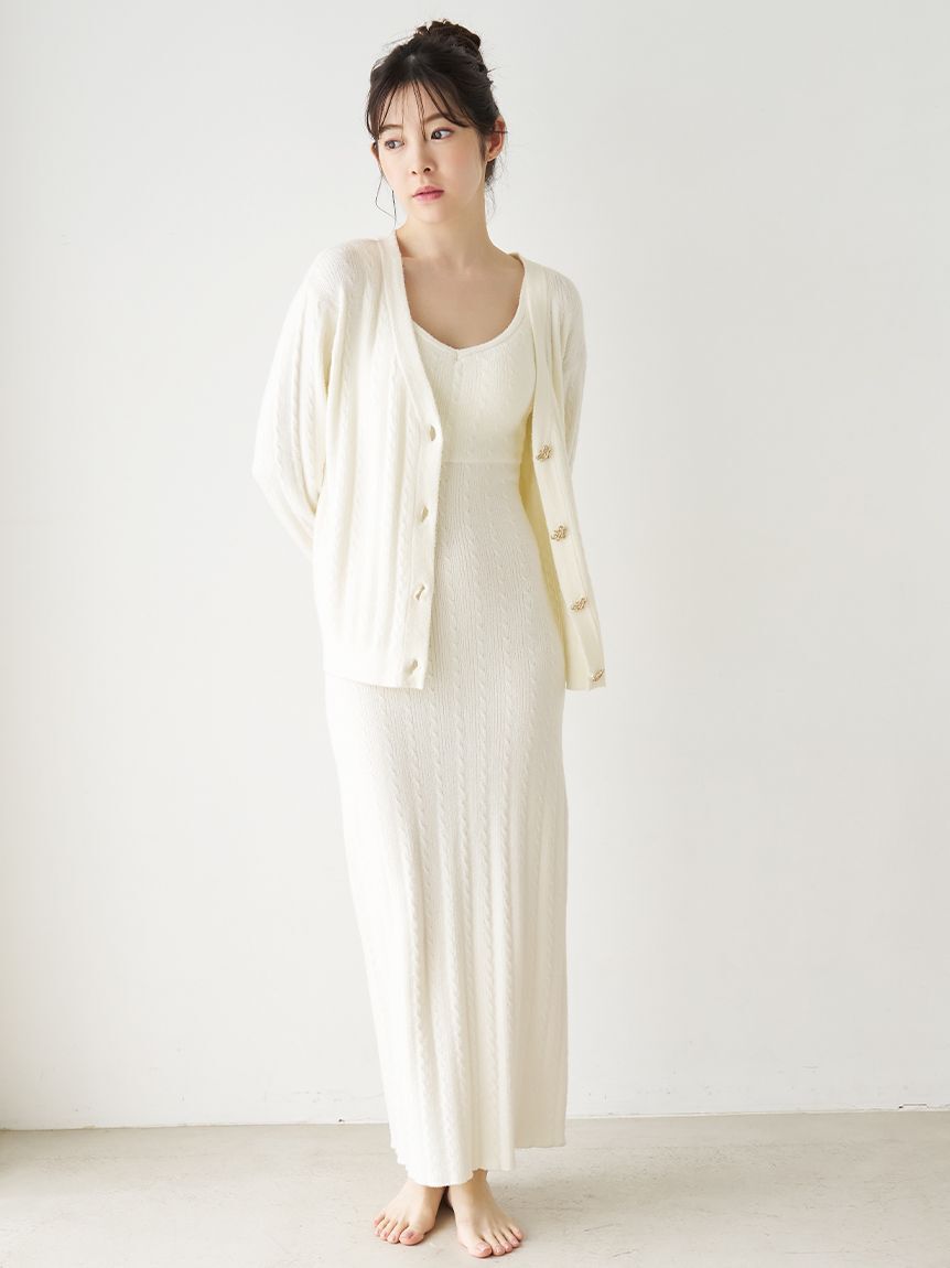 SNIDEL HOME「【Creamy】ケーブルニットワンピース」|ルームウェア|