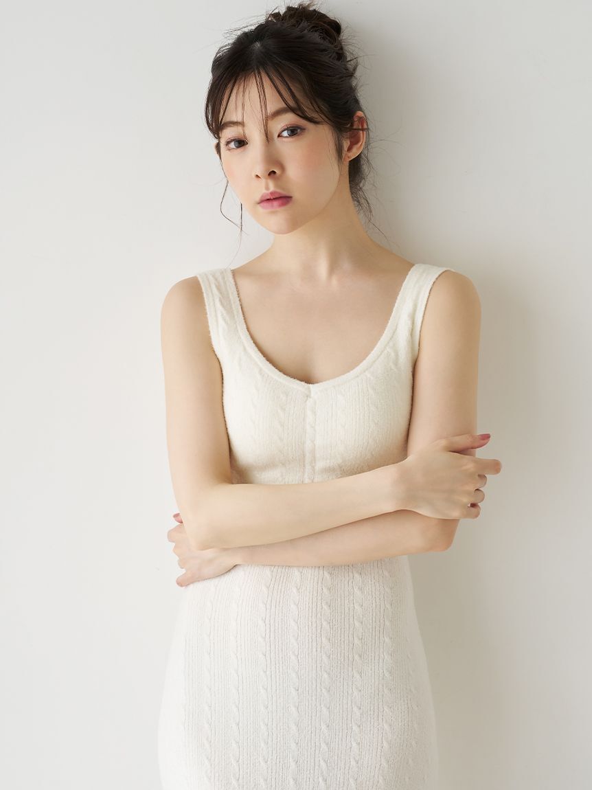 SNIDEL HOME「【Creamy】ケーブルニットワンピース」|ルームウェア|