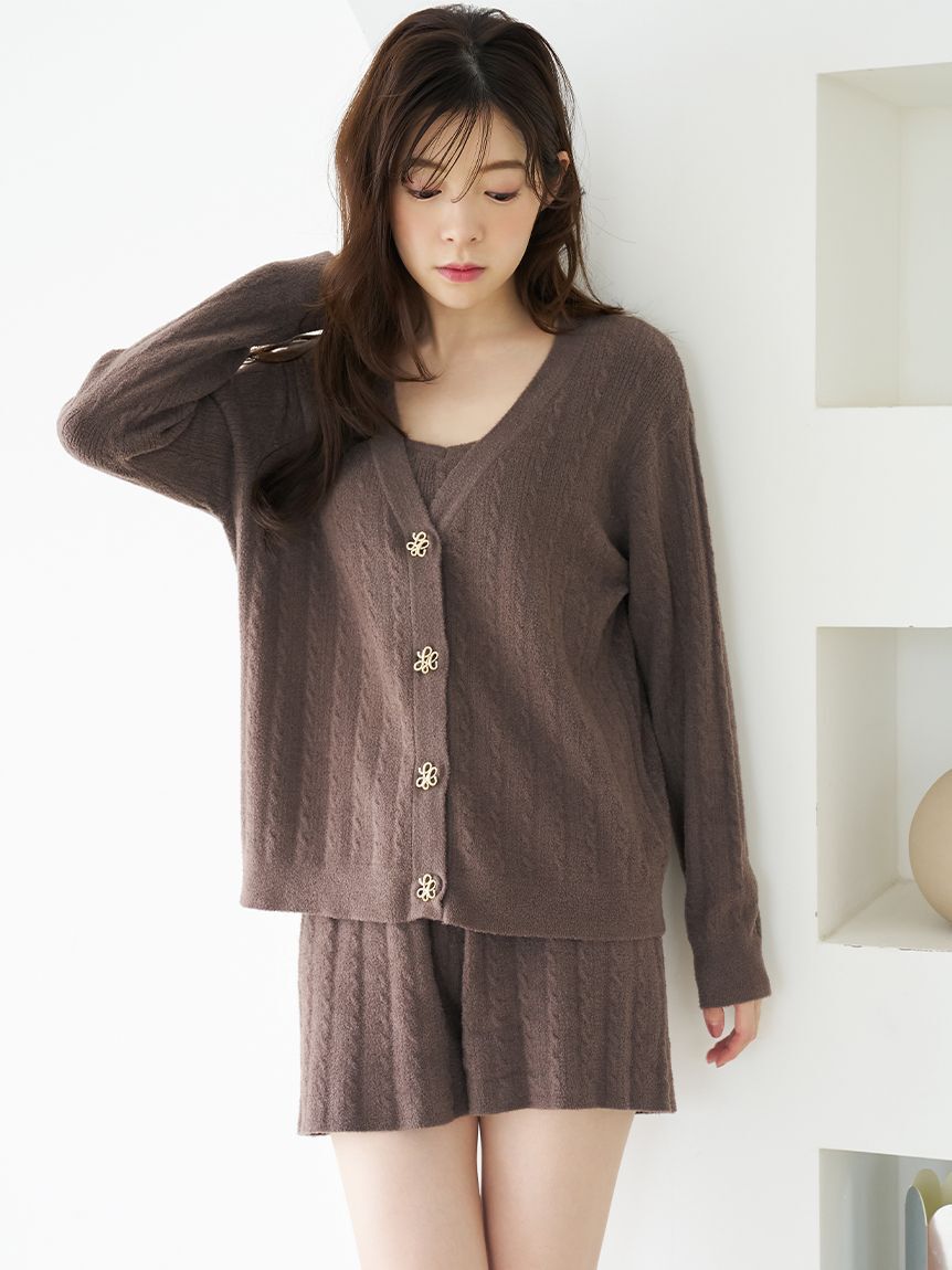 SNIDEL HOME「【Creamy】ケーブルニットショートパンツ」|ルームウェア|