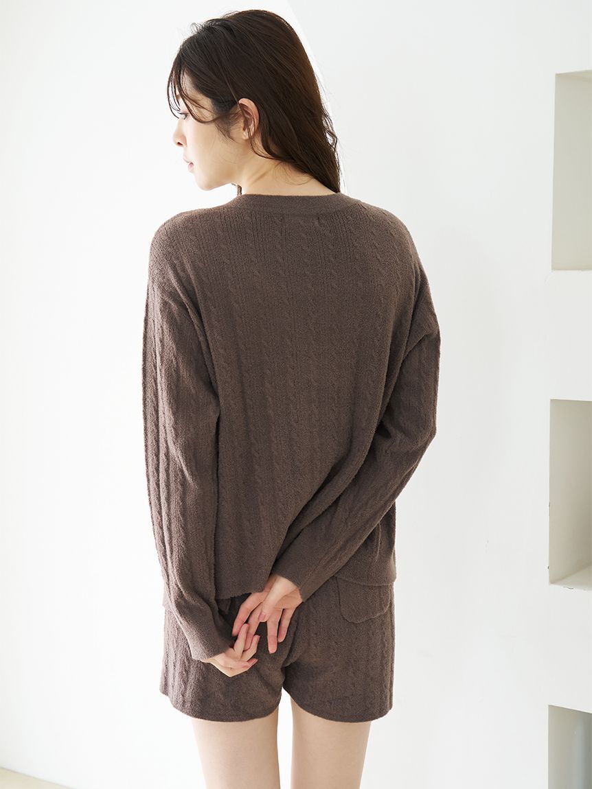SNIDEL HOME「【Creamy】ケーブルニットショートパンツ」|ルームウェア|