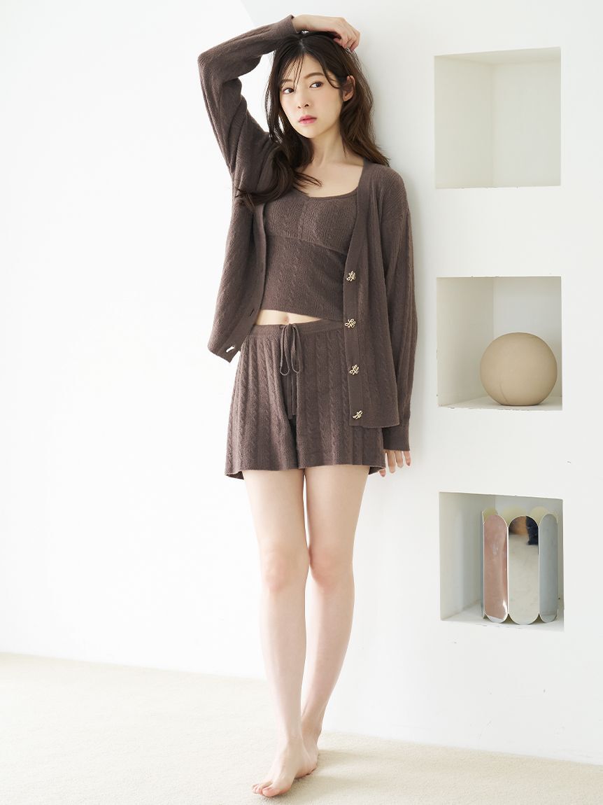 SNIDEL HOME「【Creamy】ケーブルニットショートパンツ」|ルームウェア|