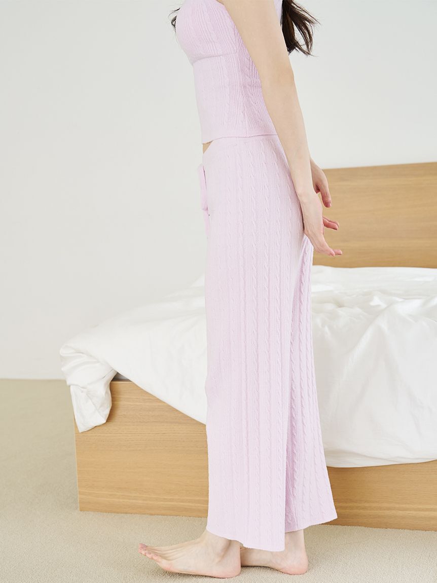 SNIDEL HOME「【Creamy】ケーブルニットロングパンツ」|ルームウェア|