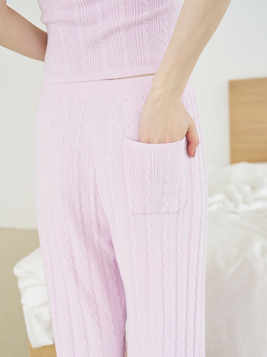 SNIDEL HOME「【Creamy】ケーブルニットロングパンツ」|ルームウェア|