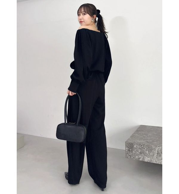 dazzlin「【吉田朱里】タックスリーブオフショルスウェット ※BLACK WEB限定カラー」|スウェット・ジャージ|