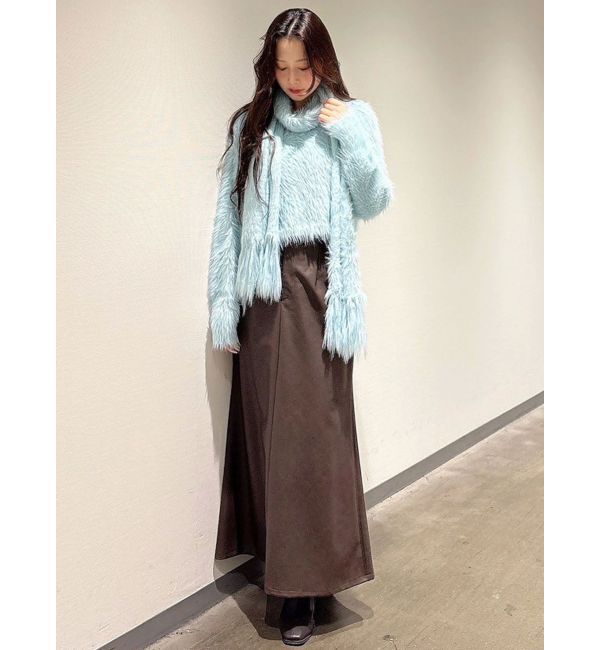 MERCURYDUO「ロングシャギーマフラーセットニット」|ニット・セーター|