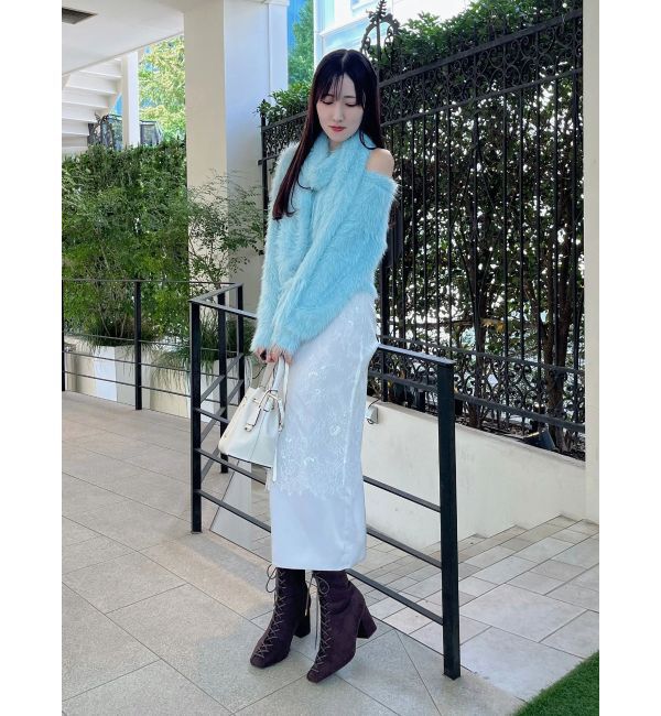 MERCURYDUO「ロングシャギーマフラーセットニット」|ニット・セーター|
