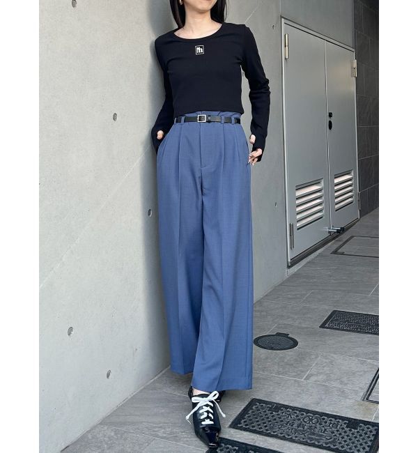 MURUA「フェイクレザーベルトハイウエストパンツ」|その他|