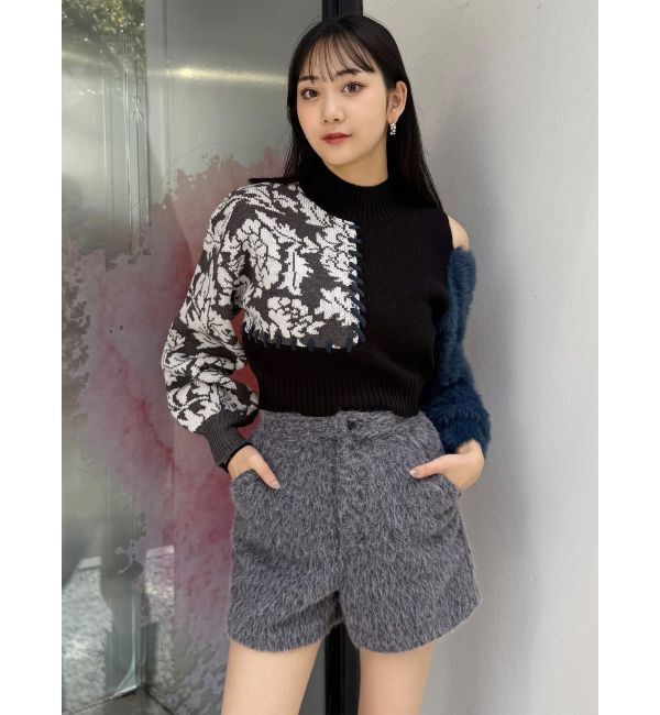 MURUA「ショルダーフラワーシャギーニット」|ニット・セーター|