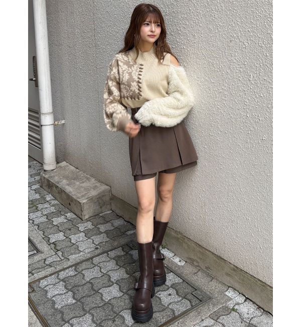 MURUA「ショルダーフラワーシャギーニット」|ニット・セーター|