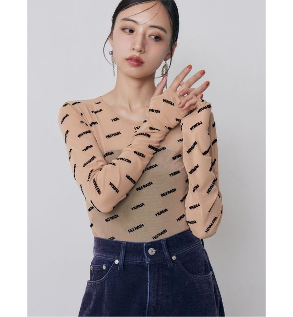 MURUA「デジタルロゴシアートップス」|Tシャツ・カットソー|ベージュ