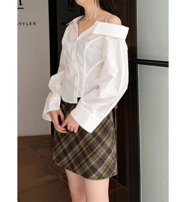 MURUA「マルチウェイオフショルストリングシャツ」|シャツ・ブラウス|