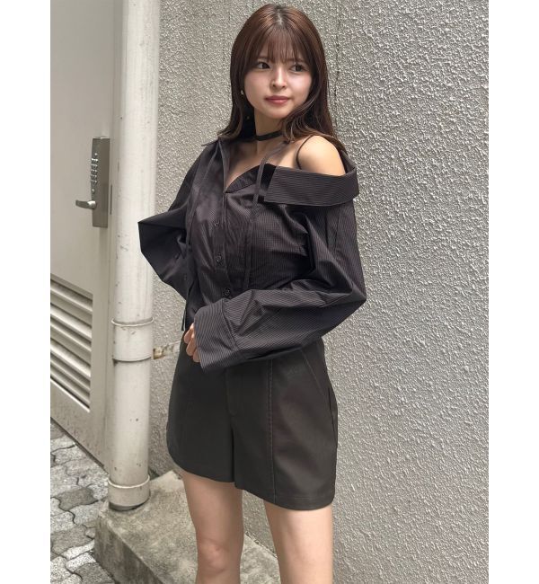 MURUA「マルチウェイオフショルストリングシャツ」|シャツ・ブラウス|