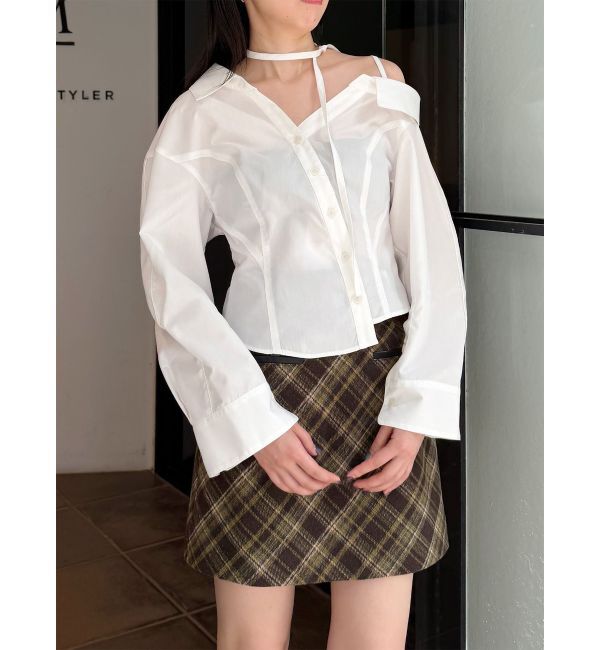 MURUA「マルチウェイオフショルストリングシャツ」|シャツ・ブラウス|