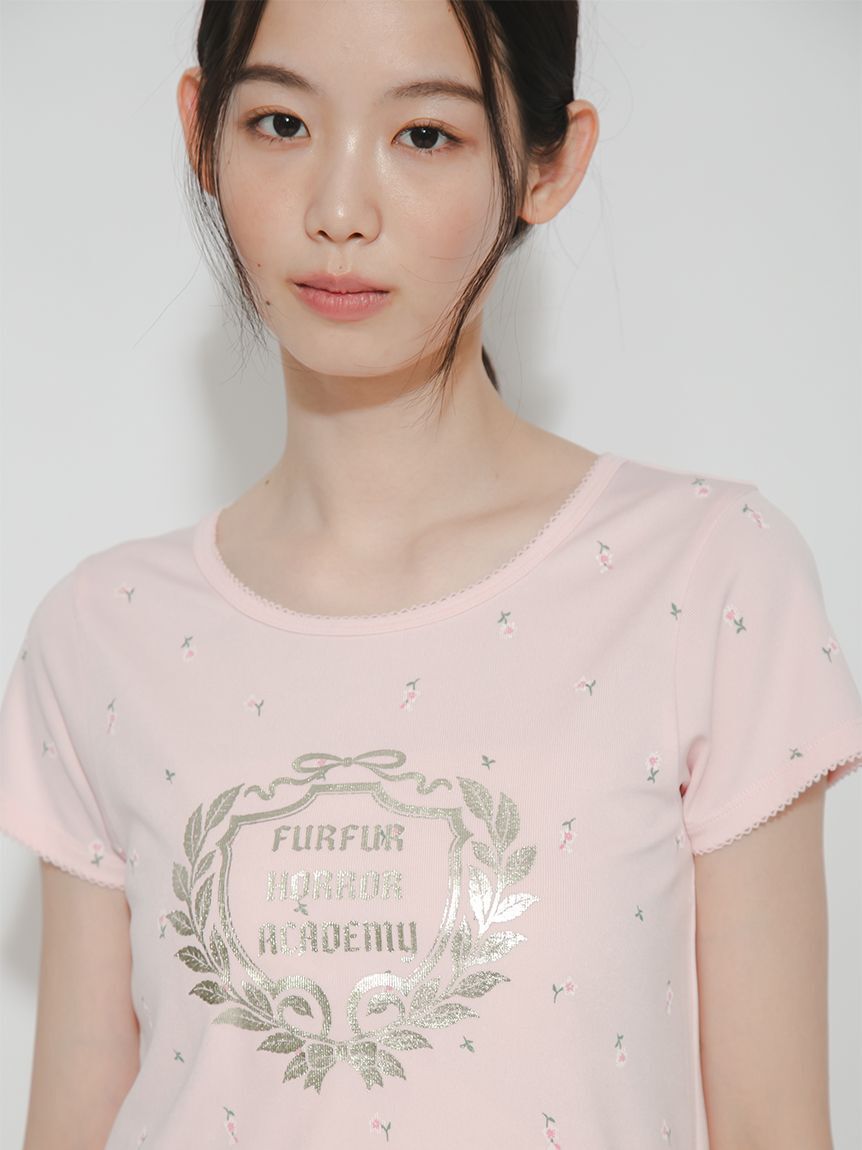 FURFUR「HORROR ACADEMYフラワープリントTシャツ」|Tシャツ・カットソー|