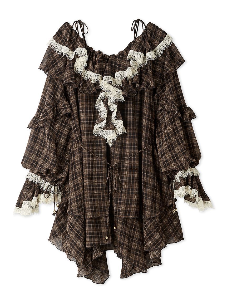 FURFUR「レースドッキングラッフルフリルチュニック」|チュニック|BRW