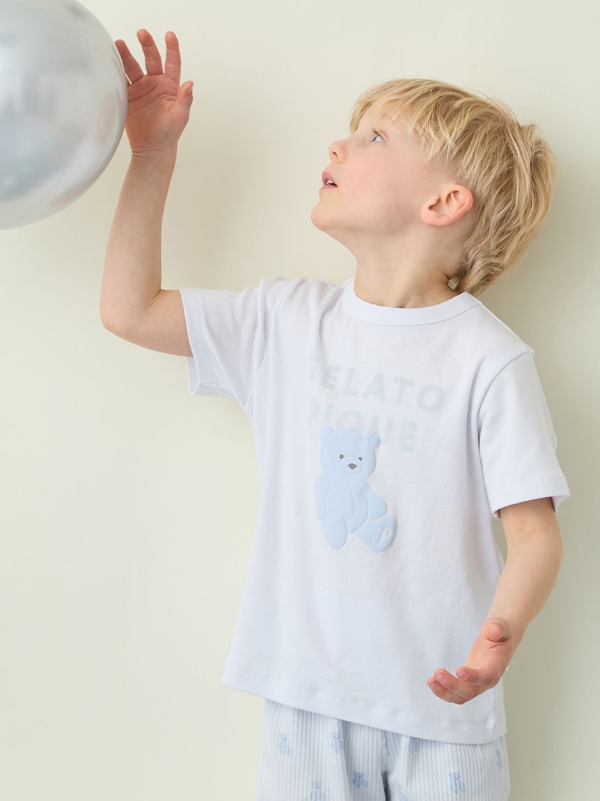 GELATO PIQUE KIDS & BABY「【KIDS】ぬいぐるみワンポイントTシャツ」|ルームウェア|BLU