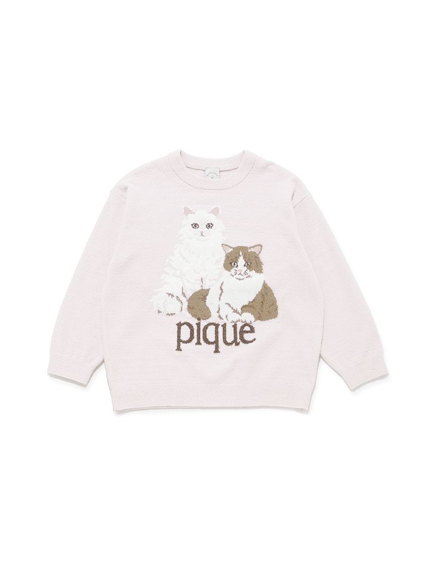 GELATO PIQUE KIDS & BABY「【JUNIOR】エアリーモコキャットジャガードプルオーバー&ショートパンツセット」|ルームウェア|