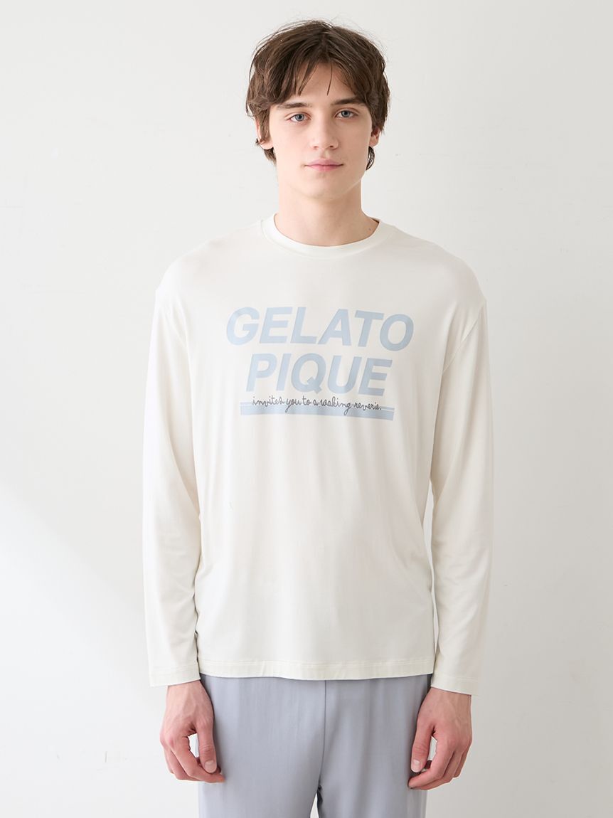 GELATO PIQUE HOMME「【HOMME】クールレーヨンロゴロンＴ」|ルームウェア|