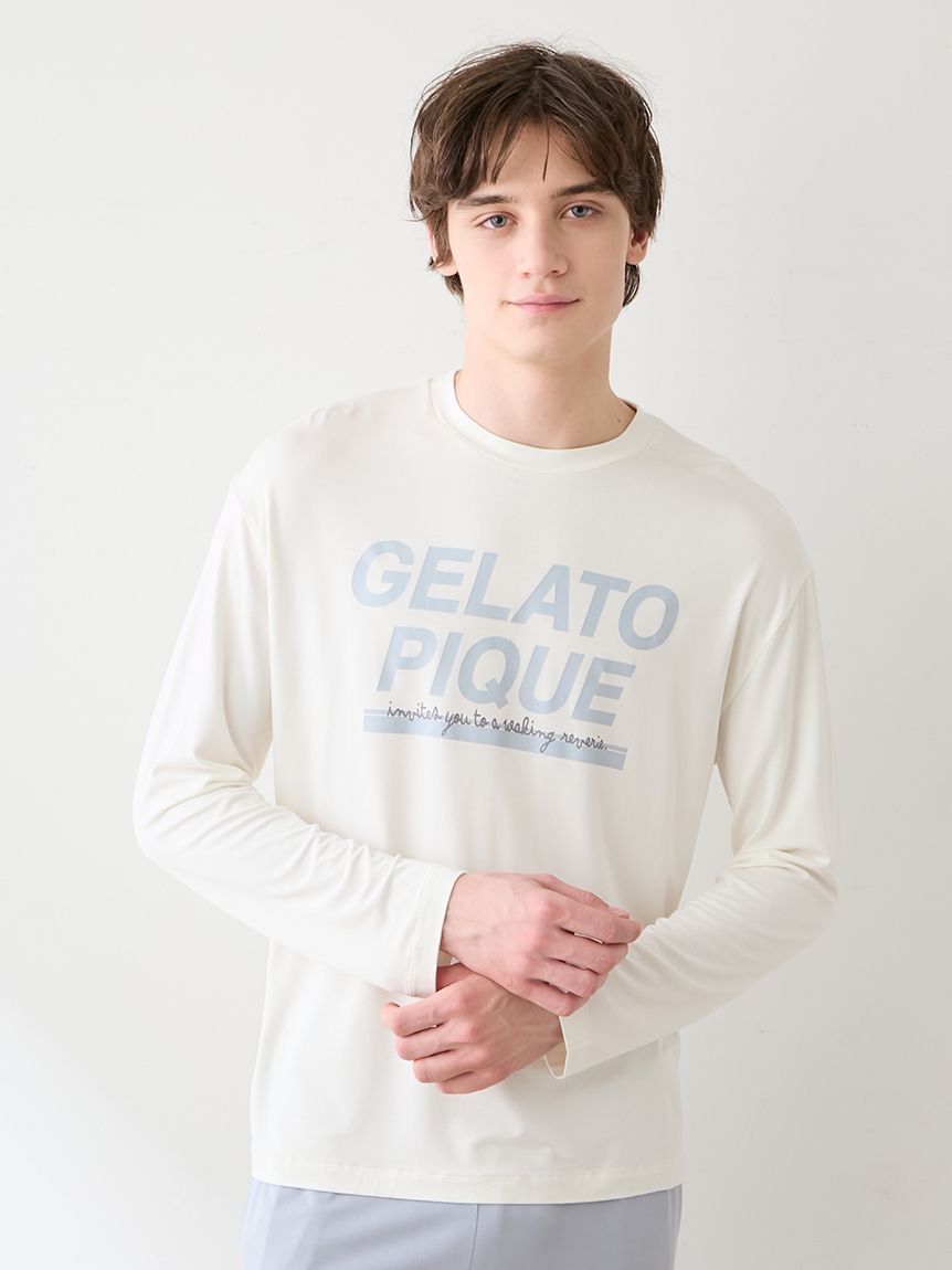 GELATO PIQUE HOMME「【HOMME】クールレーヨンロゴロンＴ」|ルームウェア|