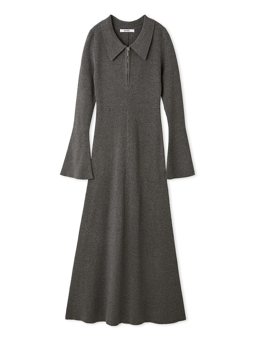 SNIDEL「Sustainableスキッパーニットワンピース」|ワンピース|