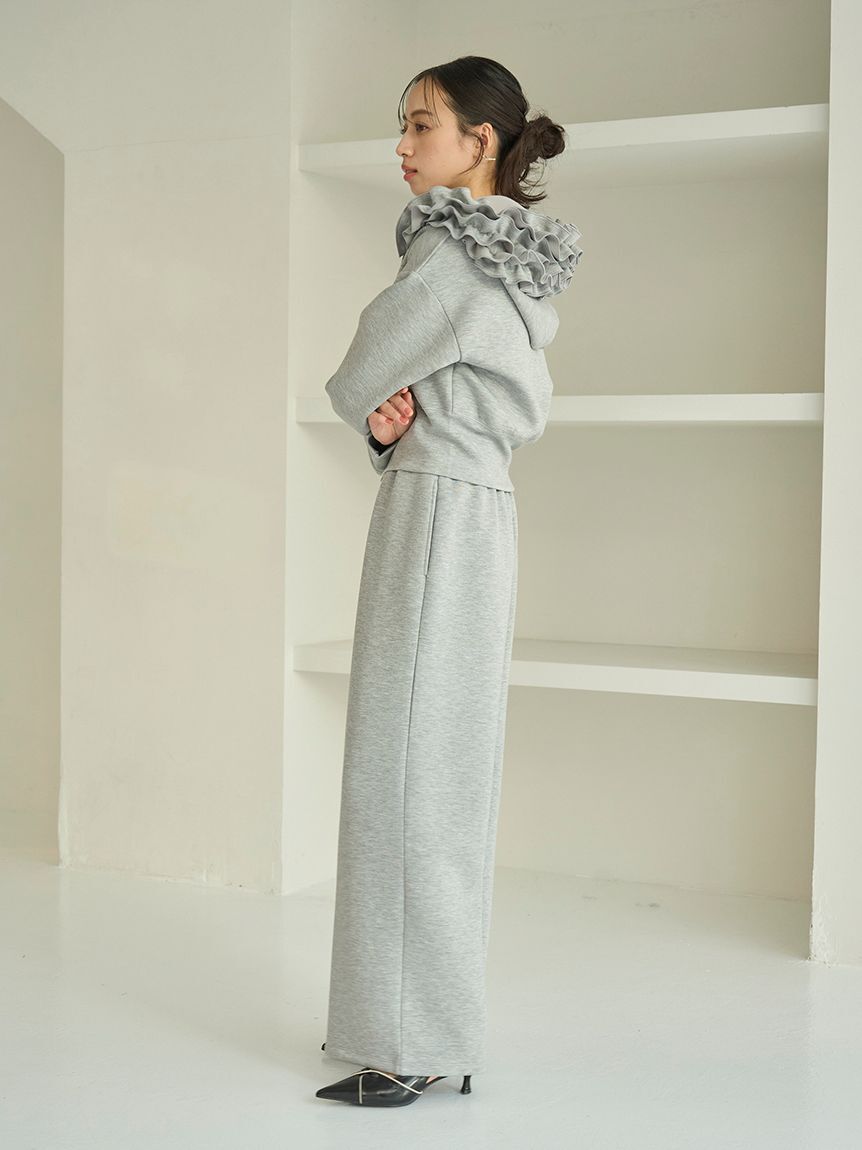 SNIDEL「【多色展開あり】フリルショートジップパーカー」|パーカー|