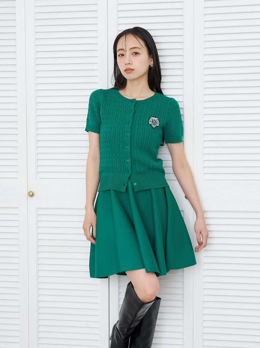 SNIDEL「ケーブルニットミニセットアップ」|ワンピース|