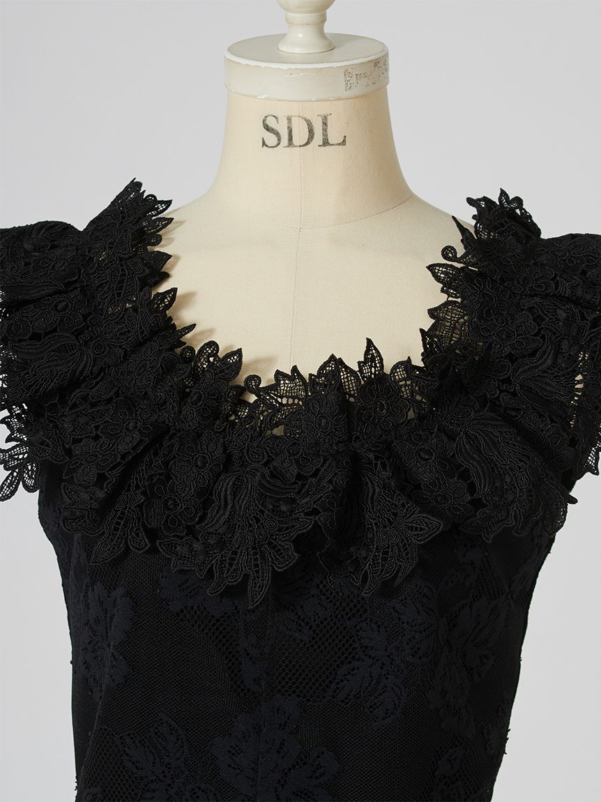 SNIDEL「フリルカラーカットレースTOPS」|Tシャツ・カットソー|