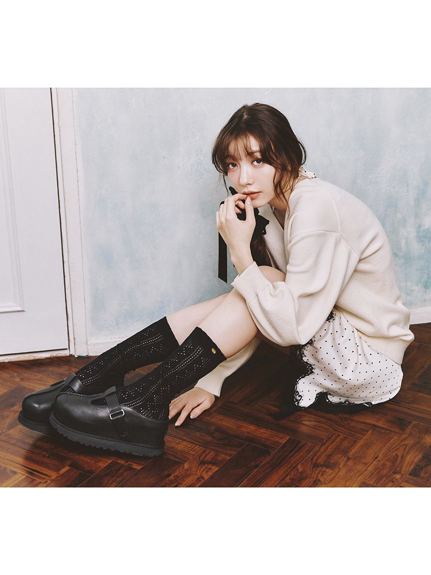 LILY BROWN「透かし編みハイソックス」|ソックス|