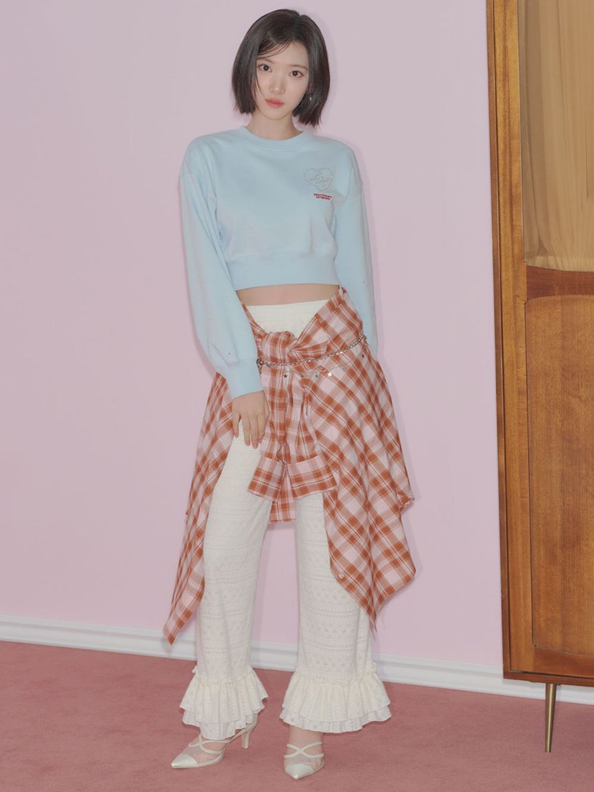 LILY BROWN「【LILY BROWN&times;Hearts2Hearts】コラボレーションビジューロゴスウェット」|スウェット・ジャージ|