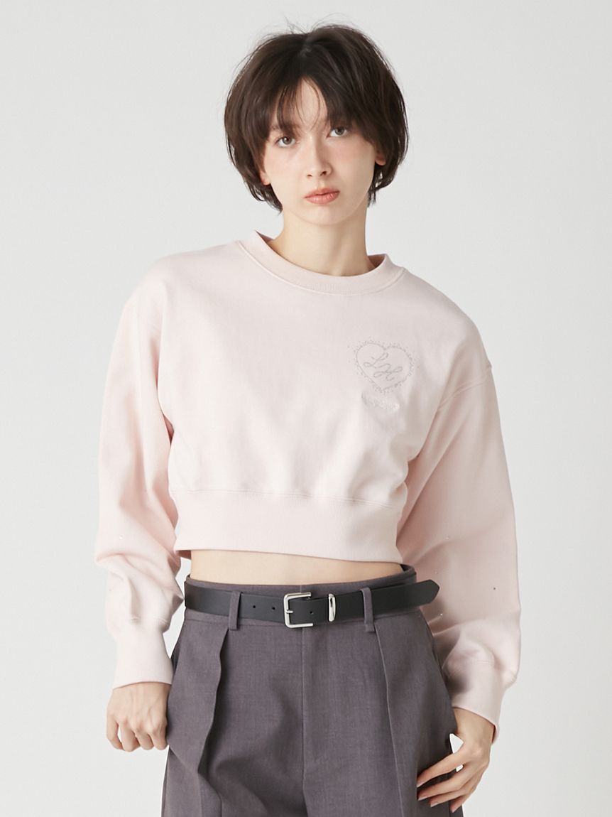 LILY BROWN「【LILY BROWN&times;Hearts2Hearts】コラボレーションビジューロゴスウェット」|スウェット・ジャージ|