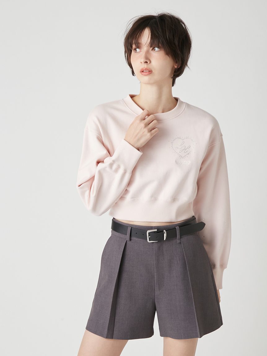 LILY BROWN「【LILY BROWN&times;Hearts2Hearts】コラボレーションビジューロゴスウェット」|スウェット・ジャージ|